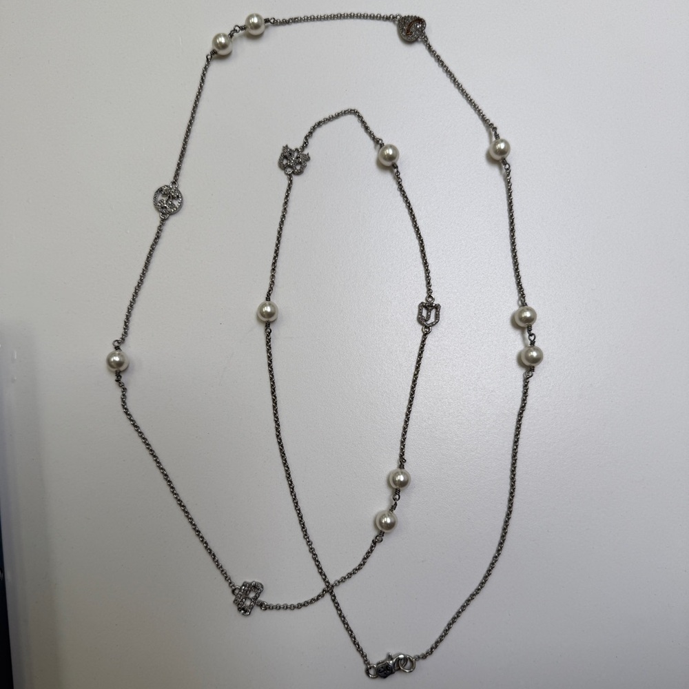Juicy Couture Silver and Pearl Necklace